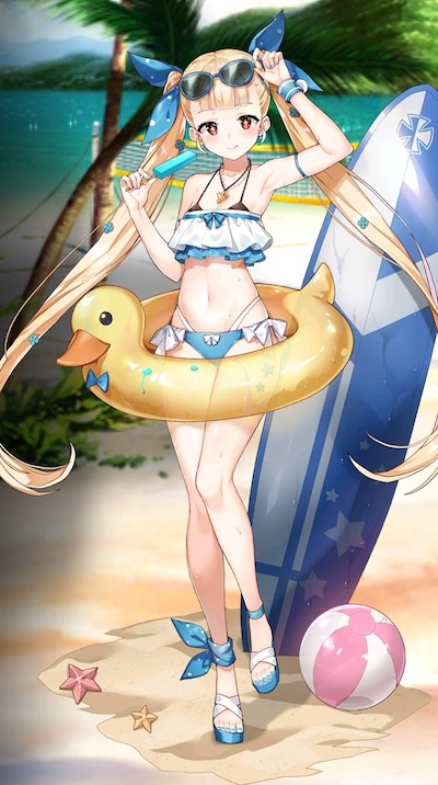 エピックセブンのアカテスの水着イラスト