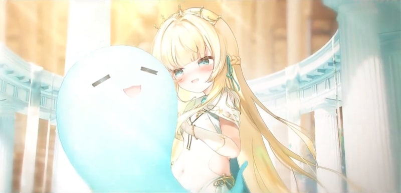 女神楽園のアテナのイラスト