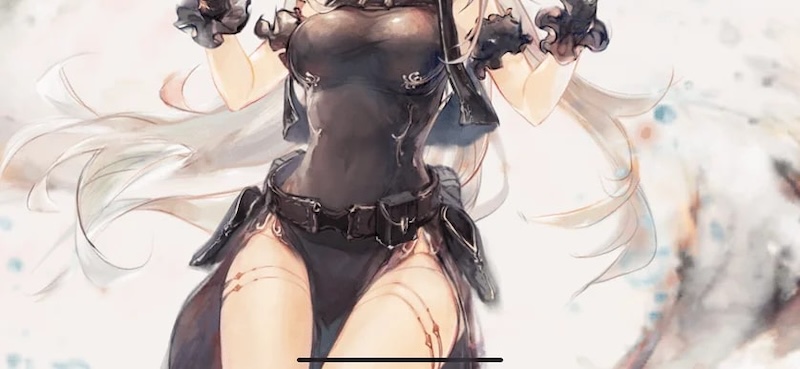 メメントモリのコルディのおっぱいアップシーン