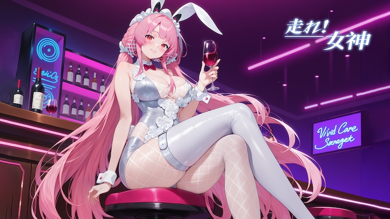 走れ!女神のルビーのイラスト