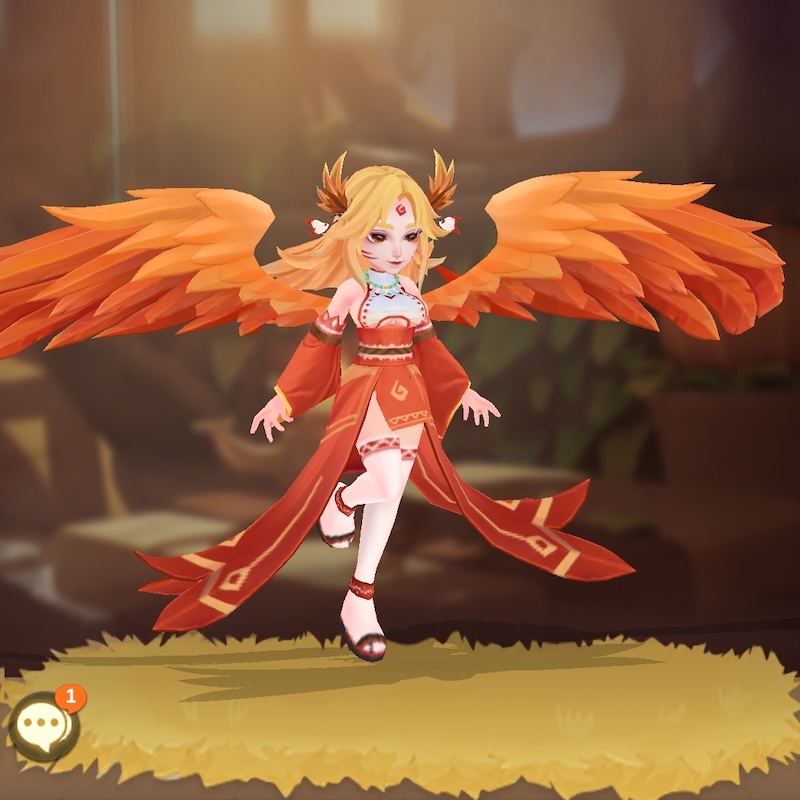 ウゴウゴーゴーの炎舞鳳の立ち絵