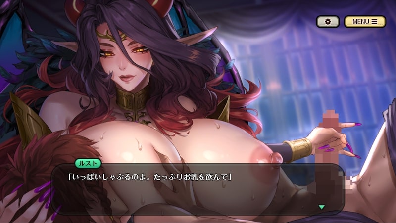 巨乳ファンタジー バーストXのルストの手コキ