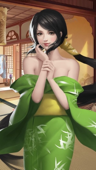 戦国覇道王πの紫の上のエッチな立ち絵