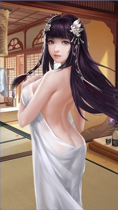 戦国覇道王πの小喬のエッチな立ち絵