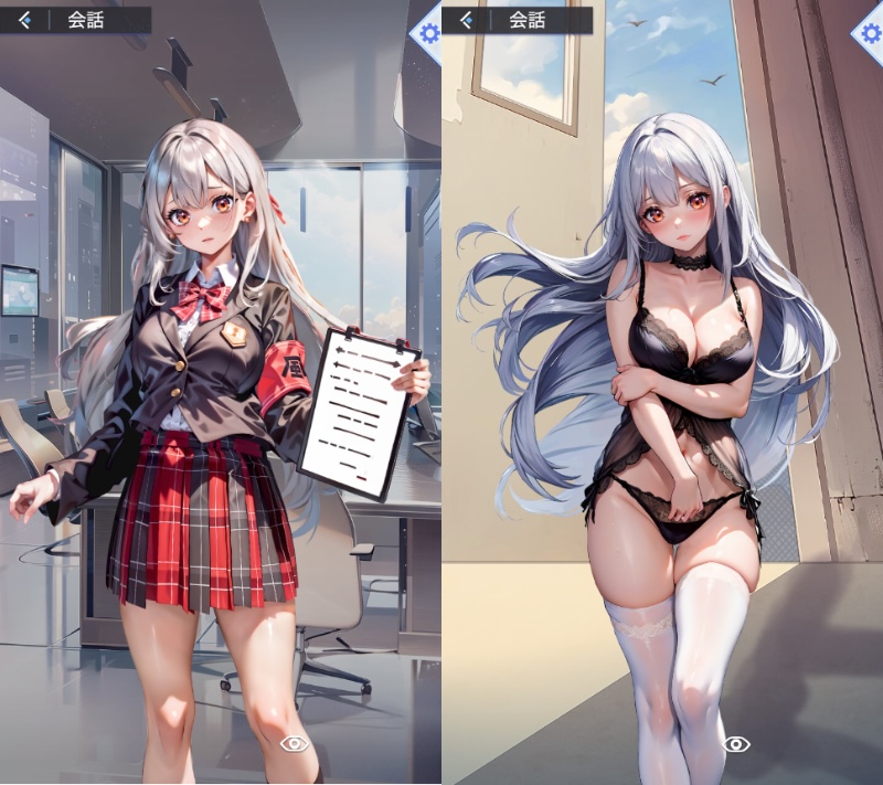 桜の恋 学院物語Xの由美子の立ち絵