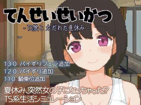 オナニーエロゲーおすすめ2位:てんせいせいかつ -TS娘とただれた夏休み-のパッケージ