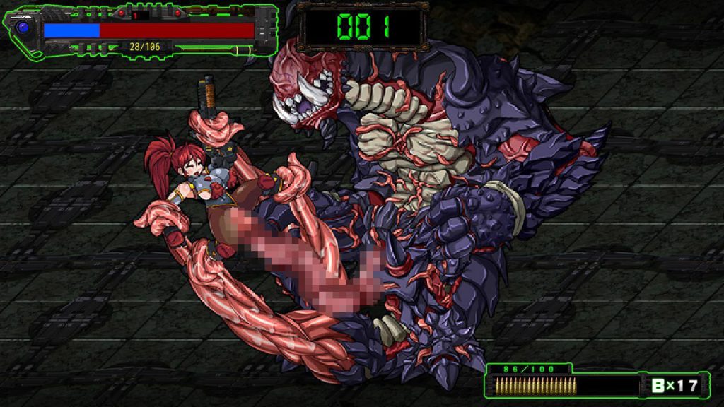 リョナエロゲーおすすめ7位:子宮防衛GUNのエロシーン