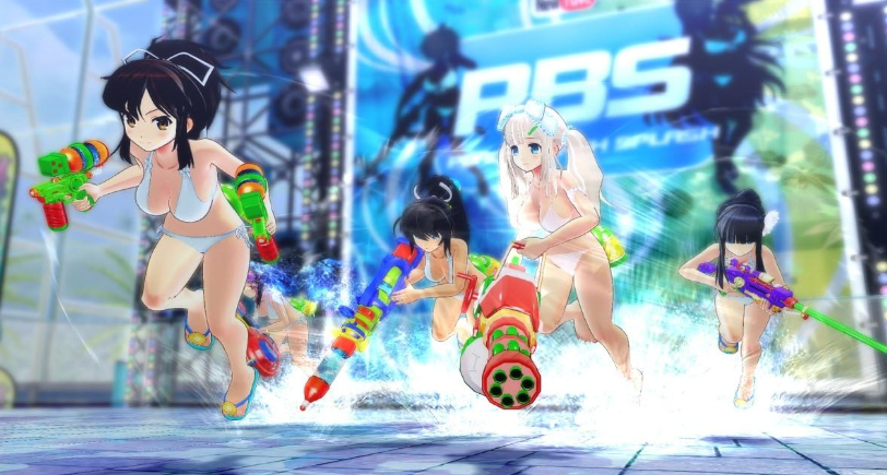 PS4で遊べるエロゲー「閃乱カグラ PEACH BEACH SPLASH」のプレイ画像1