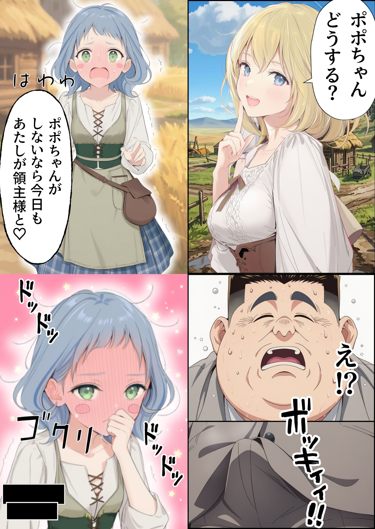 【異世界召喚】追放された種付けおじさん、辺境でハーレム悪徳領主になる95