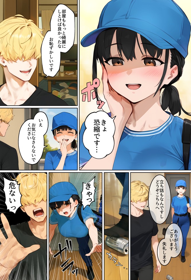 【実話】引っ越し見積もり中、新人ちゃん（22）のバキバキスマホにマチアプ通知！ヤリモク男子から「俺が」守らなきゃwww19