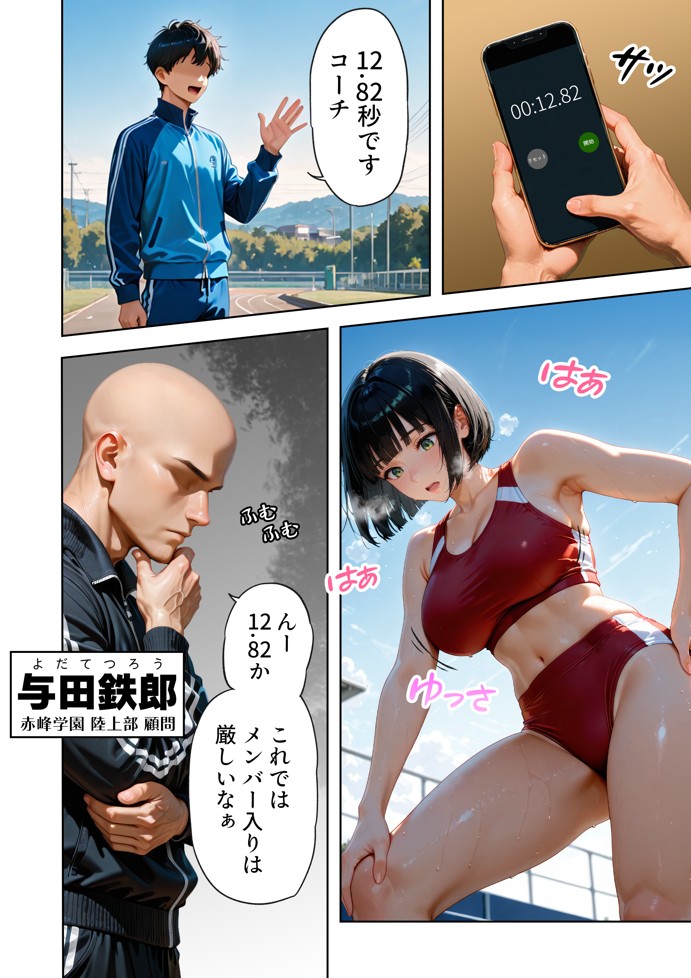 巨乳が暴れて走れませんッ！ 補欠落ちした陸上部元エースがコーチに秘密の特訓を指導してもらう話14