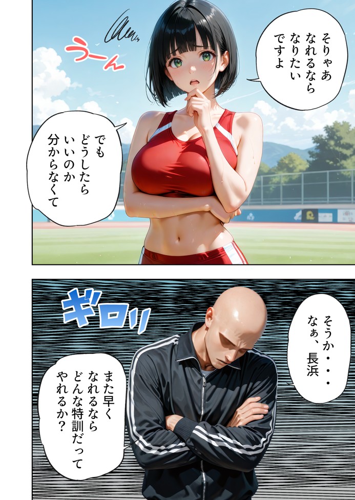 巨乳が暴れて走れませんッ！ 補欠落ちした陸上部元エースがコーチに秘密の特訓を指導してもらう話18