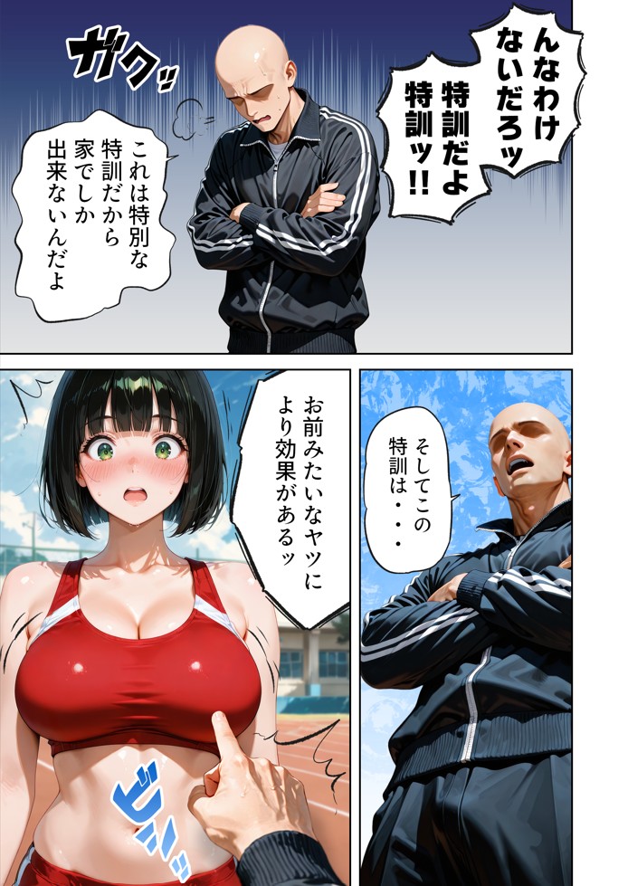巨乳が暴れて走れませんッ！ 補欠落ちした陸上部元エースがコーチに秘密の特訓を指導してもらう話21