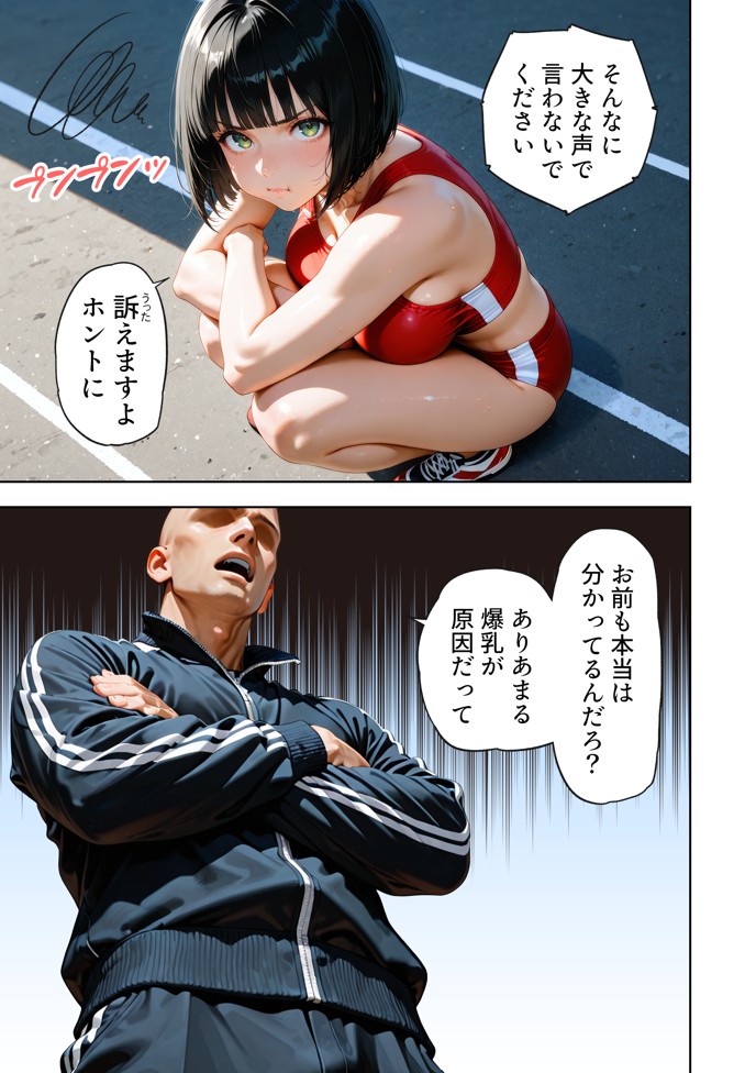 巨乳が暴れて走れませんッ！ 補欠落ちした陸上部元エースがコーチに秘密の特訓を指導してもらう話25