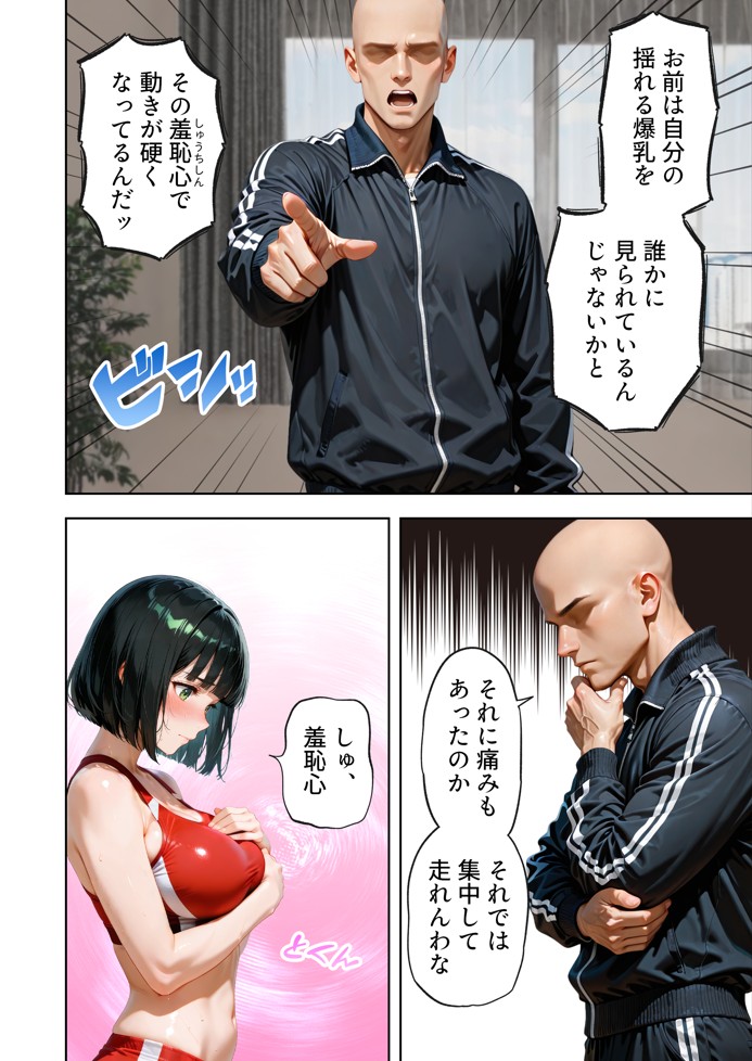 巨乳が暴れて走れませんッ！ 補欠落ちした陸上部元エースがコーチに秘密の特訓を指導してもらう話44