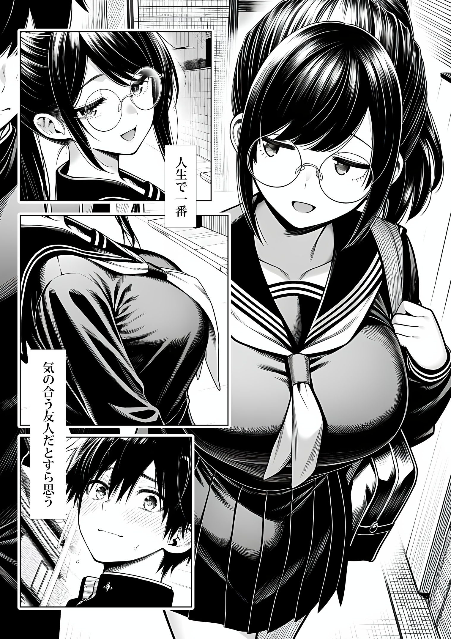 むっちり成長した幼馴染みと友達セックスする話14