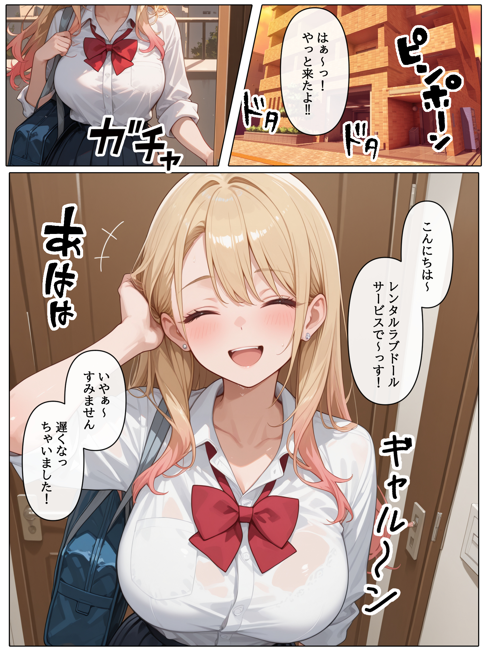 ラブドール頼んだら、白ギャルJKが来た7