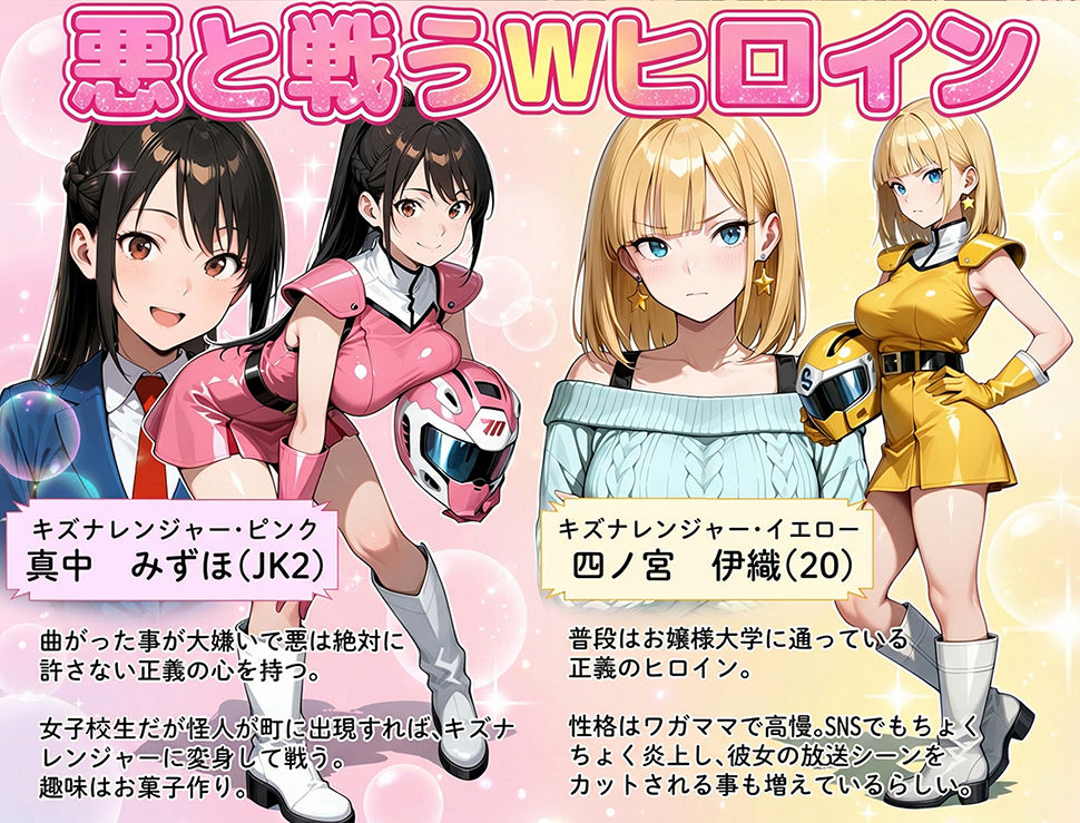 正義の戦隊ヒロイン！無限ハードSEXで戦えないほど快楽依存に調教され悪の組織に完堕ちする！・前編3