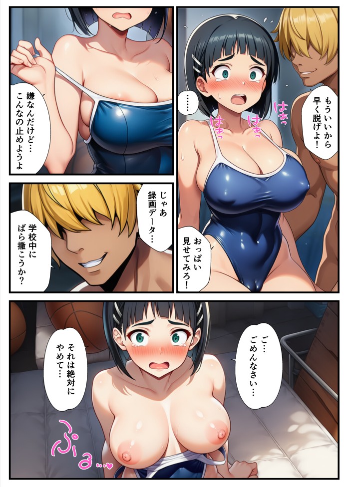 スク水のまま弱みを握って●す〜ヤリチンに堕ちていくヒロインズ〜【SAO、アスナ、直葉、シノン】25