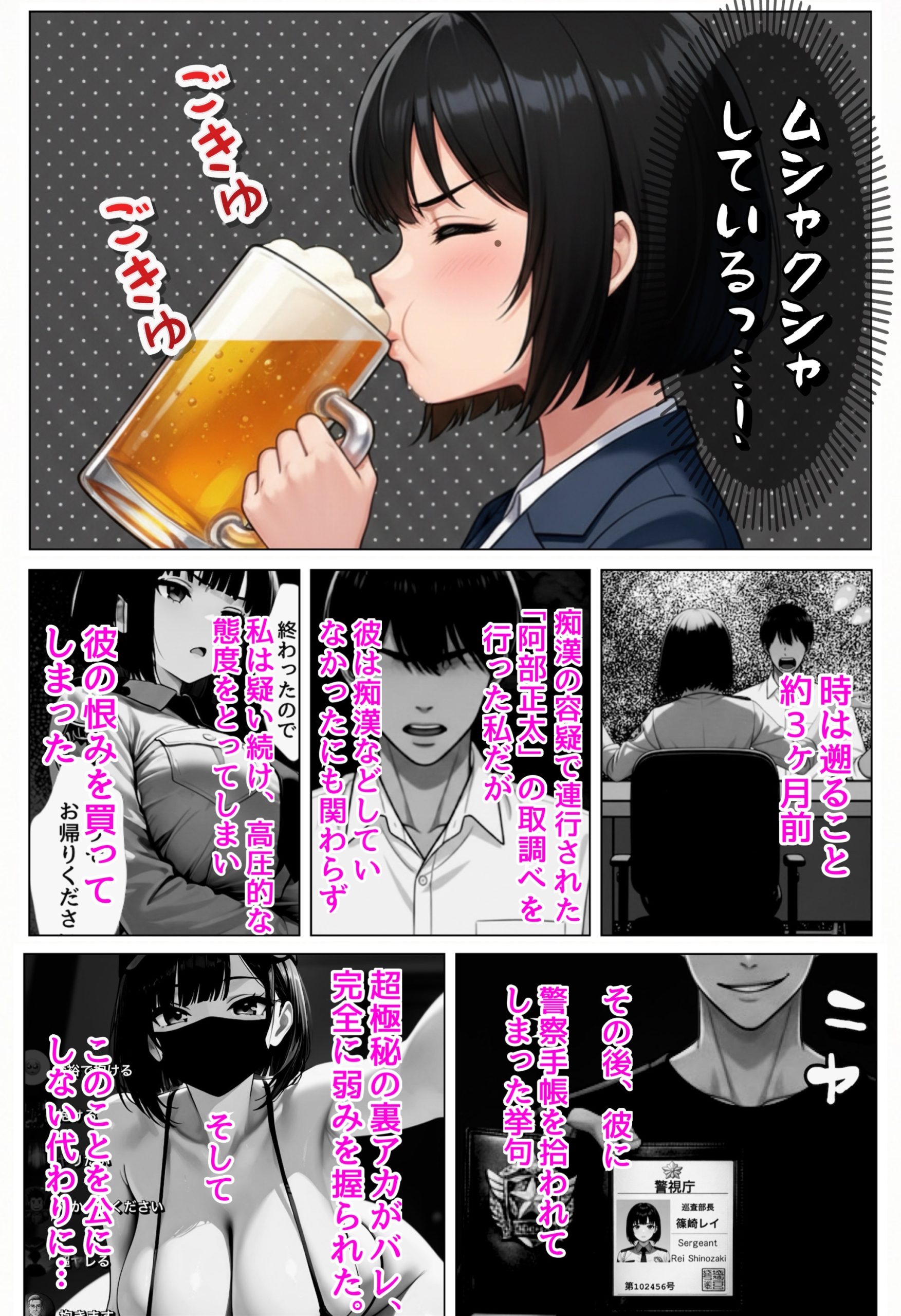 強気な裏アカ警察官を潮だくセックスでわからせたので再教育して完堕ちさせる話4