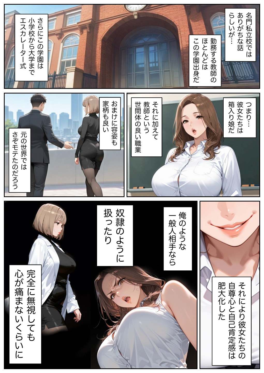 俺しか勃起できない世界 〜Mカップパワハラ女上司＆Lカップ保健教師生オナホ化〜29