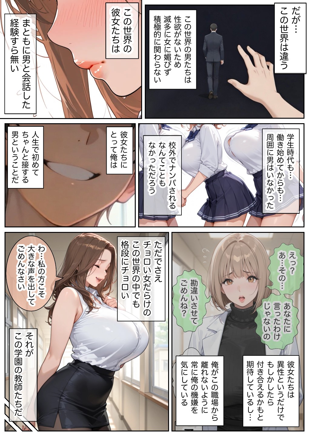 俺しか勃起できない世界 〜Mカップパワハラ女上司＆Lカップ保健教師生オナホ化〜30