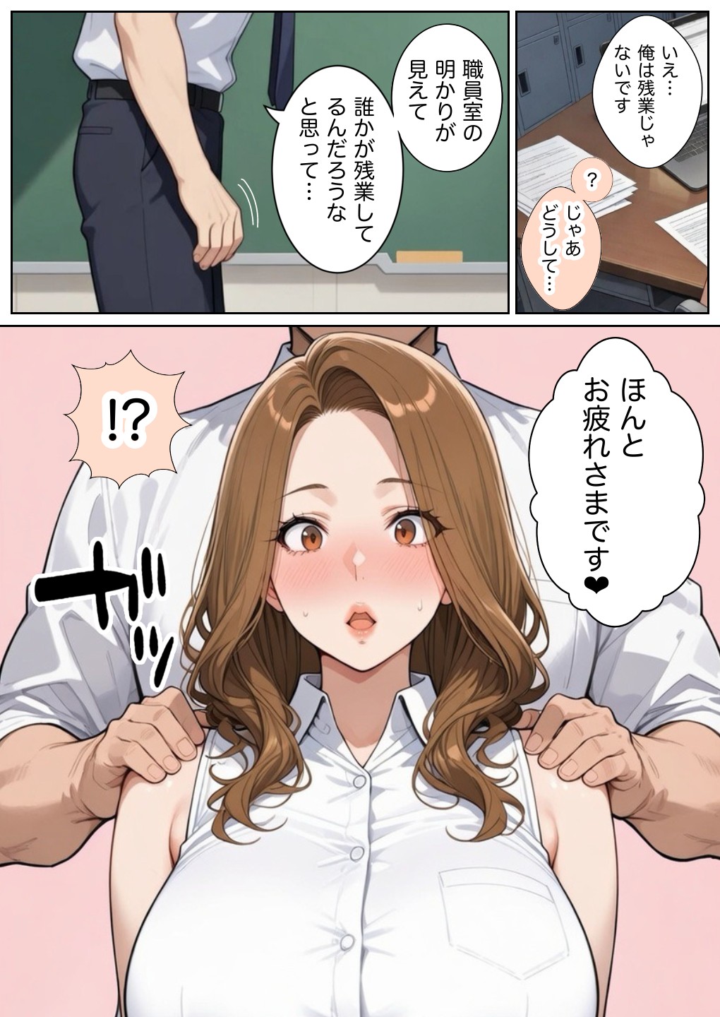 俺しか勃起できない世界 〜Mカップパワハラ女上司＆Lカップ保健教師生オナホ化〜32