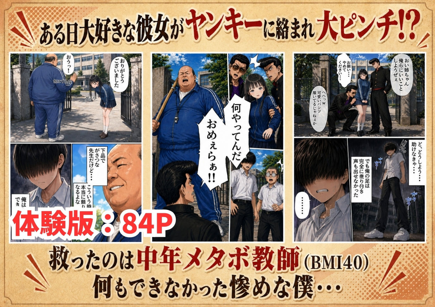 【昭和編】想いを寄せていたクラスメイトが中年メタボ教師（BMI40）と肉体関係だった件4