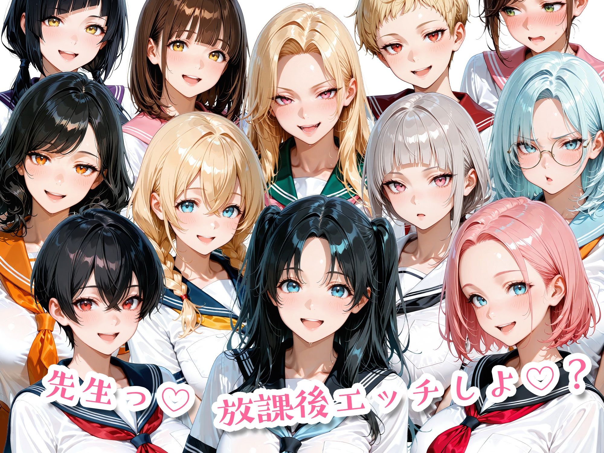 12人のセーラー服生徒とセックスし放題な教師11