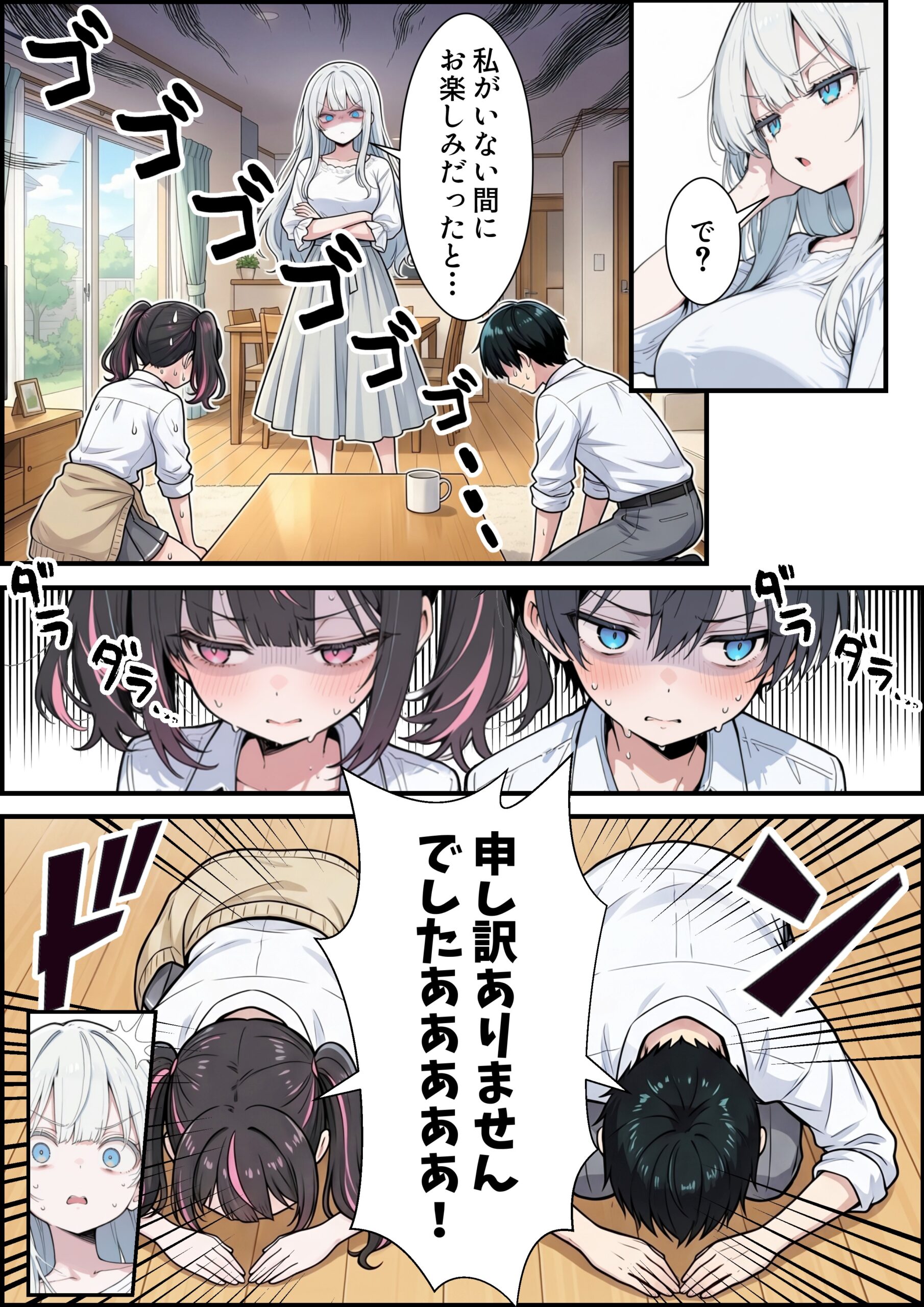 ブラコン義妹と義妹のギャル友達に搾られいちゃラブSEXする話43
