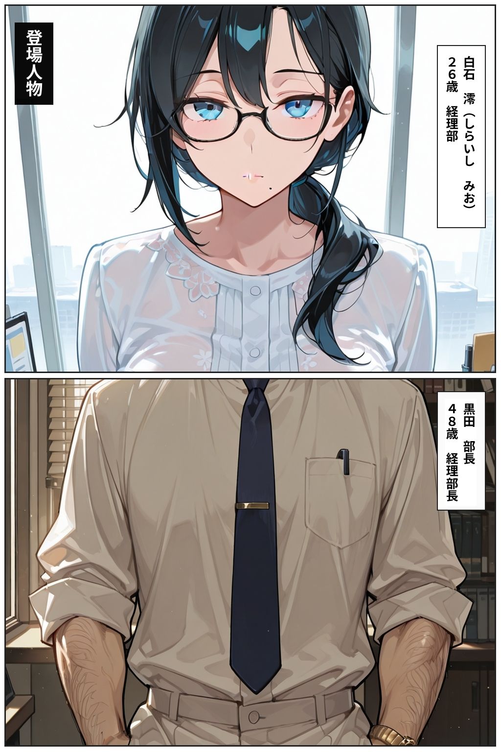 地味で優秀な巨乳OLがノーブラ残業を部長に見抜かれてメス堕ちさせられる話11