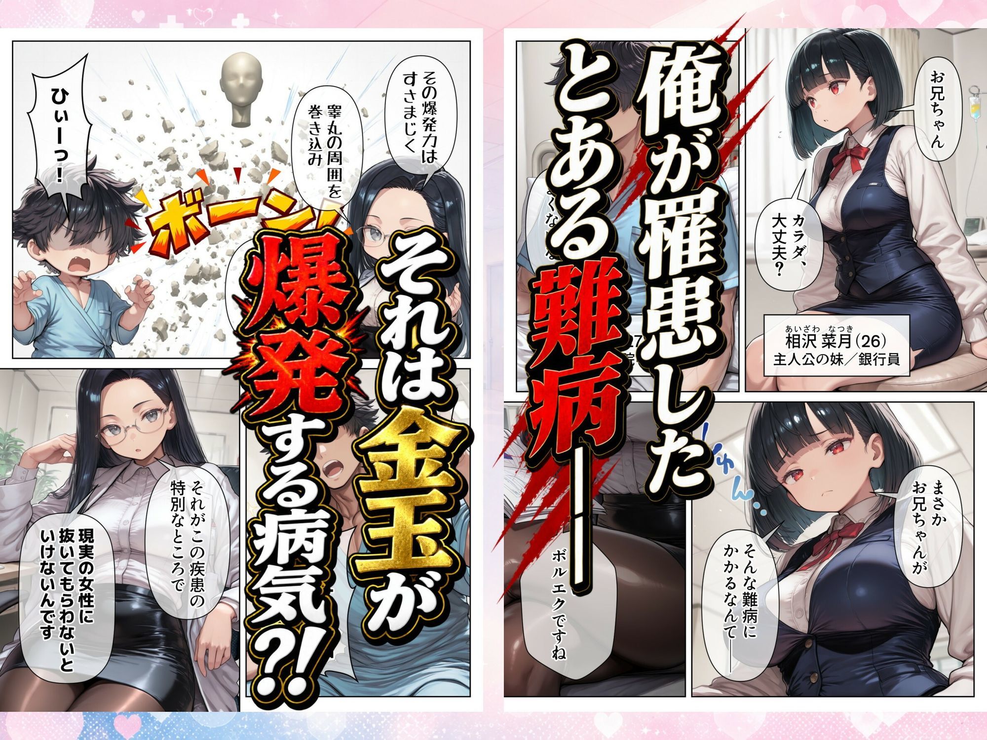 シコシコしてもらわないと金玉が爆発する病気 〜美人ナースたちによる濃厚搾精治療〜2