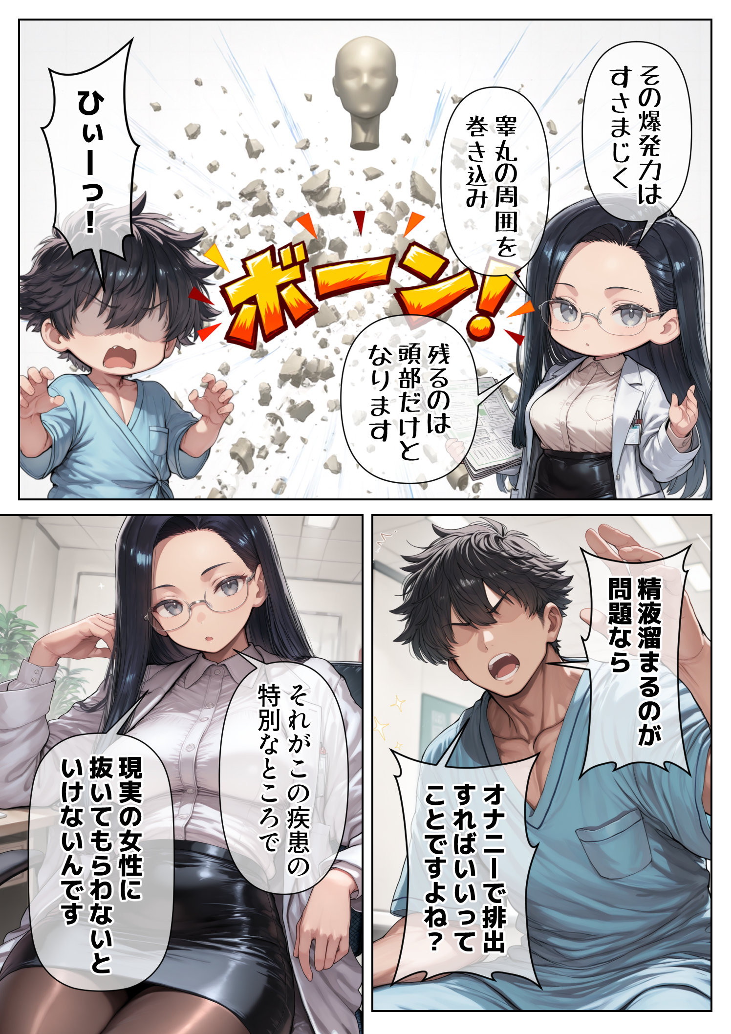 シコシコしてもらわないと金玉が爆発する病気 〜美人ナースたちによる濃厚搾精治療〜9