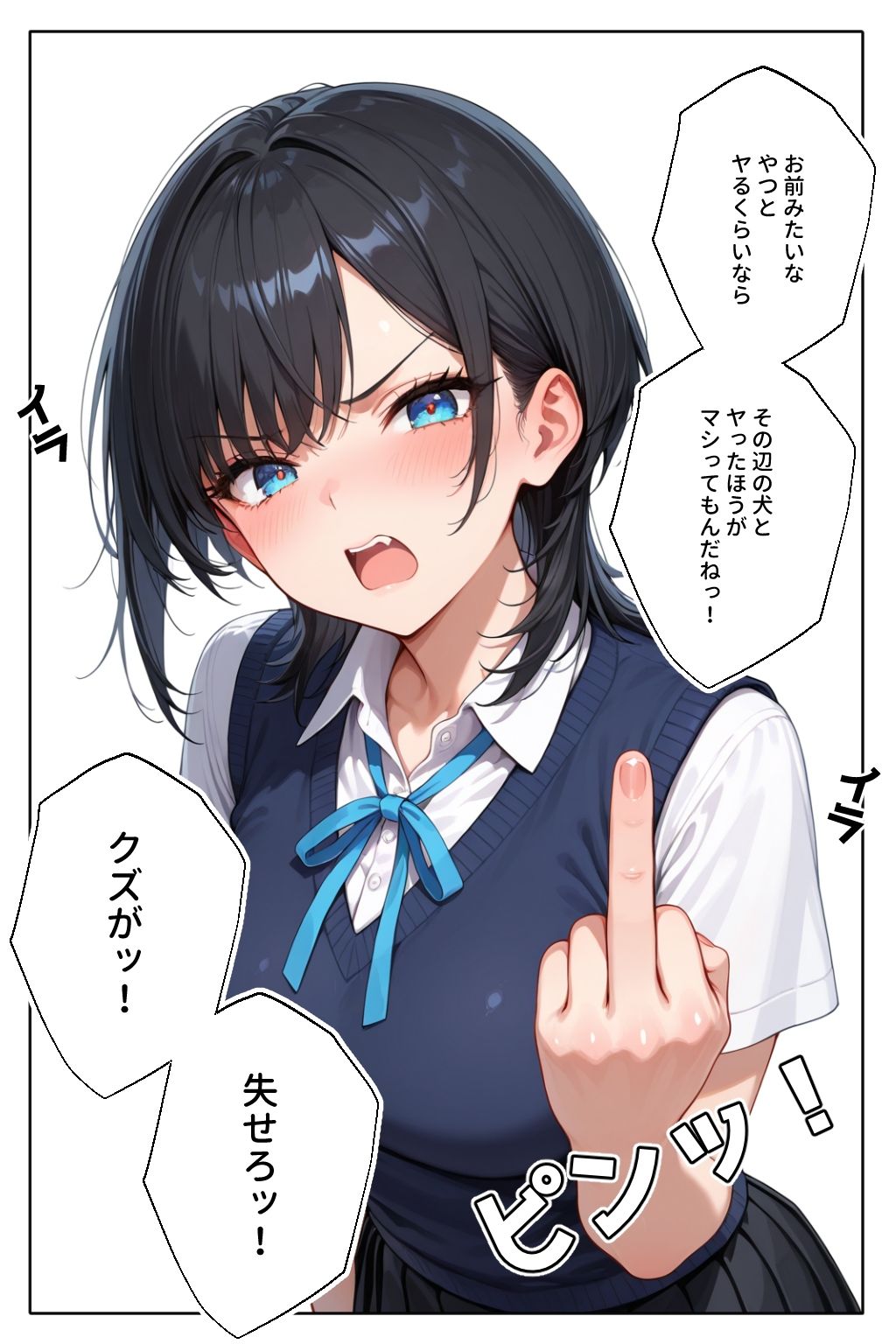 中指立てたらわからされた4
