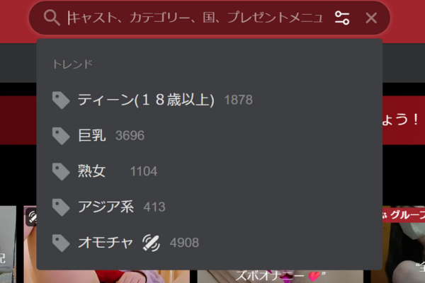 検索画面　イメージ画像