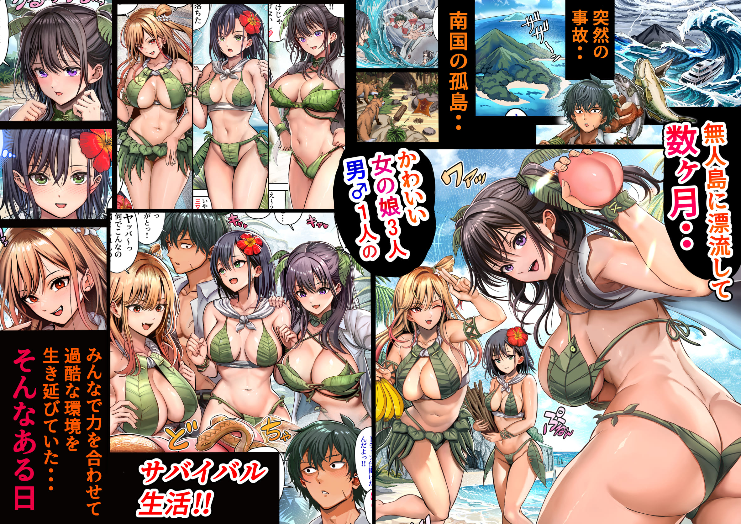 無人島遭難ハーレム253