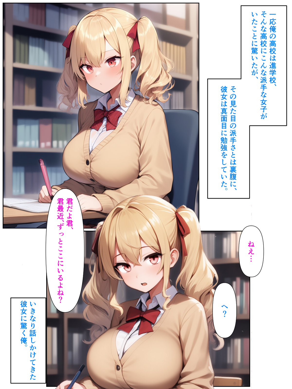 優等生の金髪ツインテの巨乳ギャルさんとラブラブエッチする話14