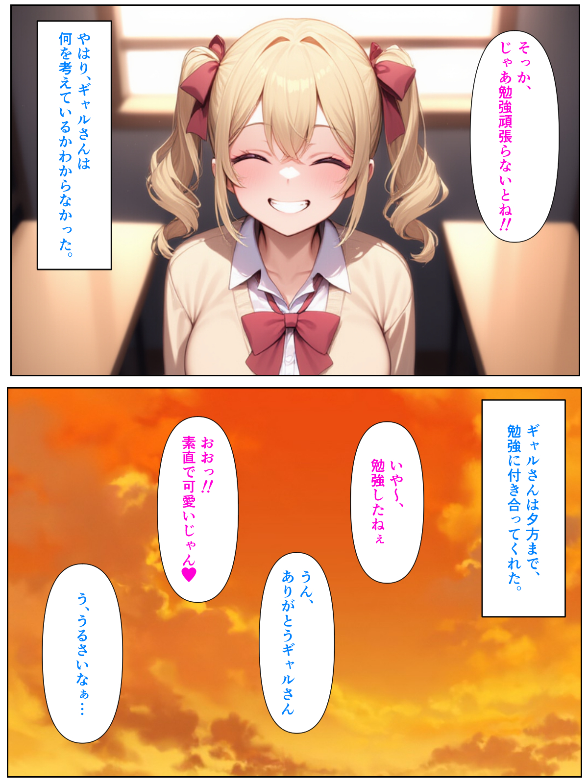 優等生の金髪ツインテの巨乳ギャルさんとラブラブエッチする話22