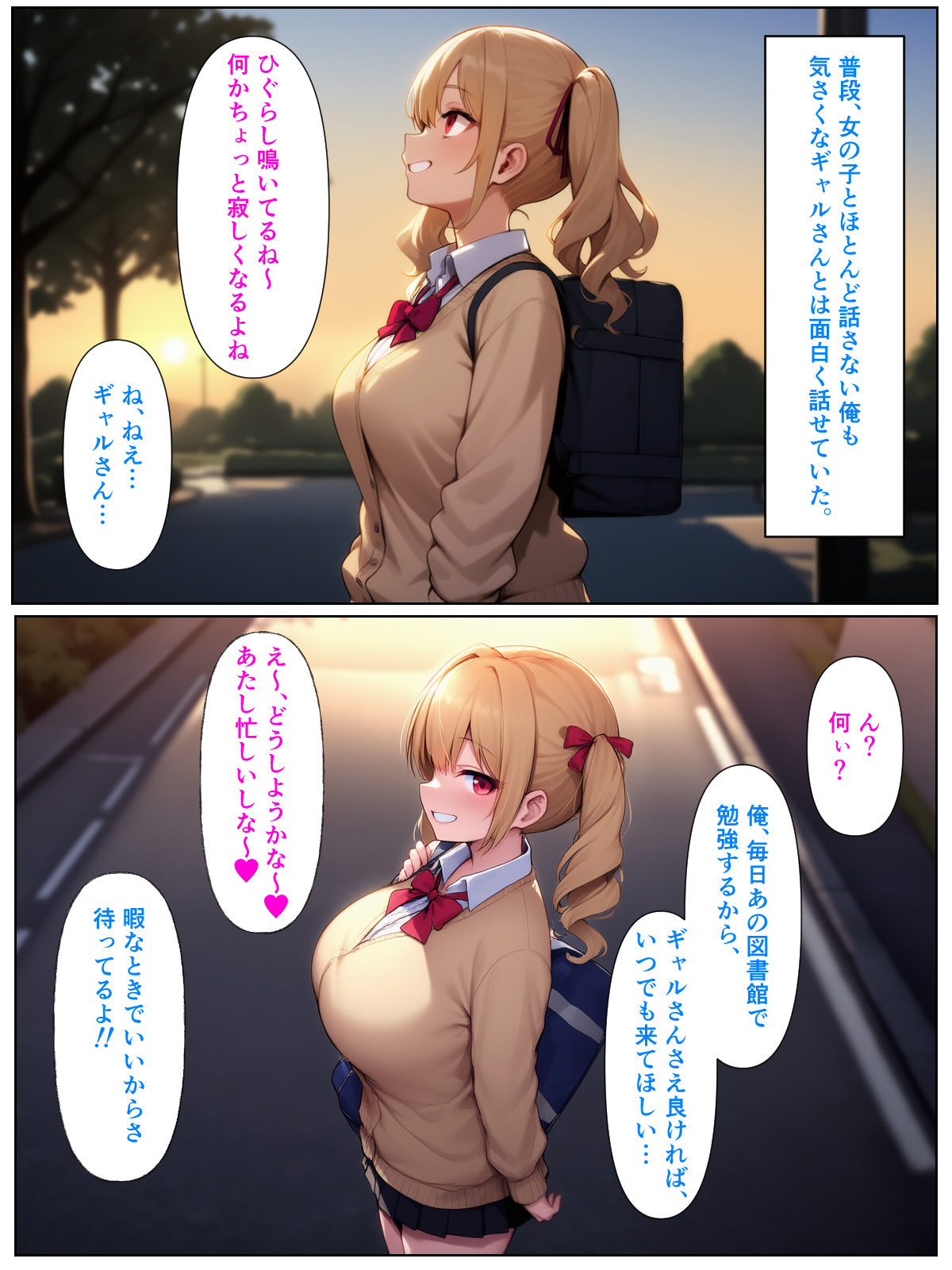 優等生の金髪ツインテの巨乳ギャルさんとラブラブエッチする話23