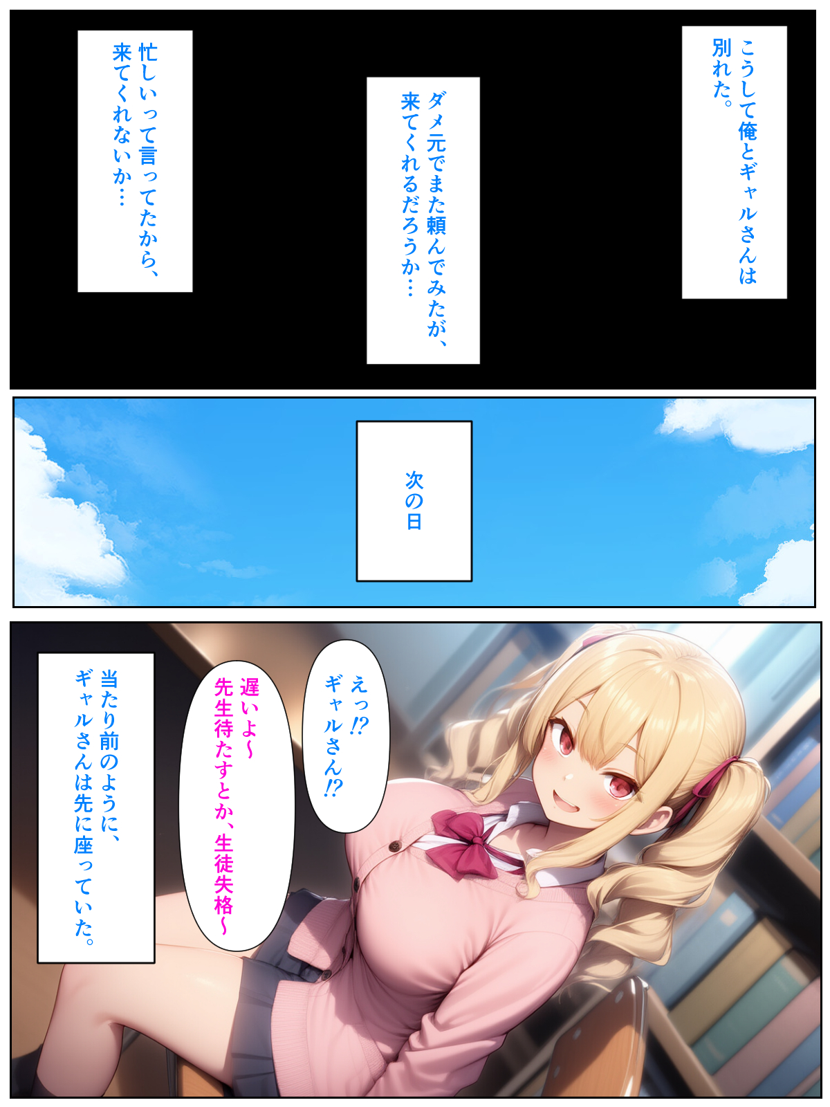 優等生の金髪ツインテの巨乳ギャルさんとラブラブエッチする話24