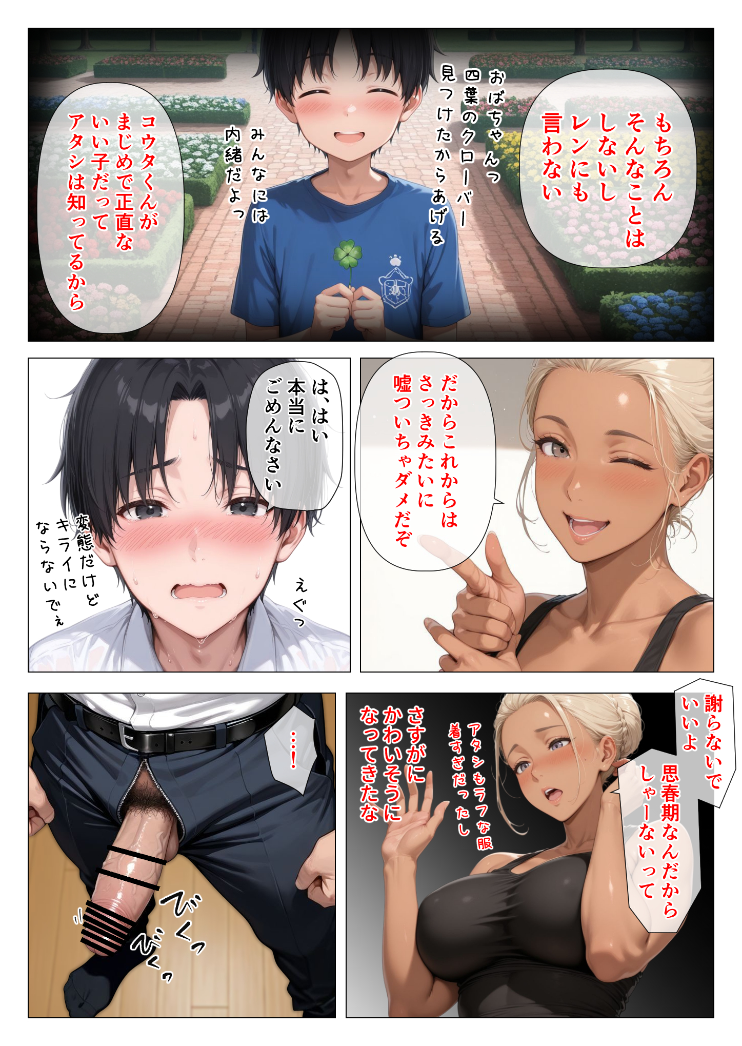 美巨乳黒ギャル人妻のむちむち濃厚甘サド生H 〜憧れの親友ママに筆おろししてもらう話〜23