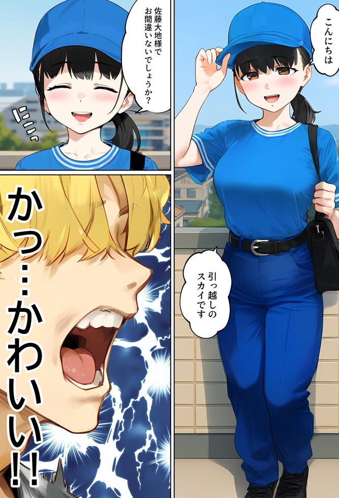 【実話】引っ越し見積もり中、新人ちゃん（22）のバキバキスマホにマチアプ通知！ヤリモク男子から「俺が」守らなきゃwww17