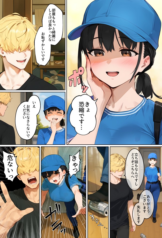 【実話】引っ越し見積もり中、新人ちゃん（22）のバキバキスマホにマチアプ通知！ヤリモク男子から「俺が」守らなきゃwww19