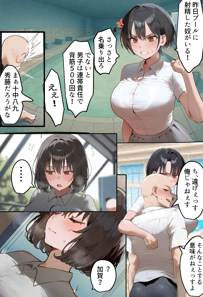 俺の爆乳競泳カノは大会裏で童貞坊主に筆下ろし強要され乳首イキから孕ませSEX漬けにされてた話 【寝取られ精液プール2】21