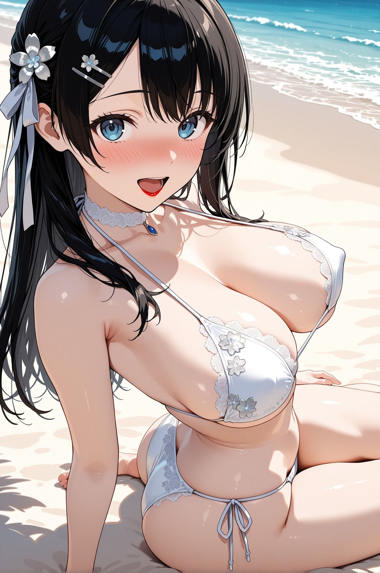 クラス一の美少女が水着グラビアのモデルになってくれるCG集4