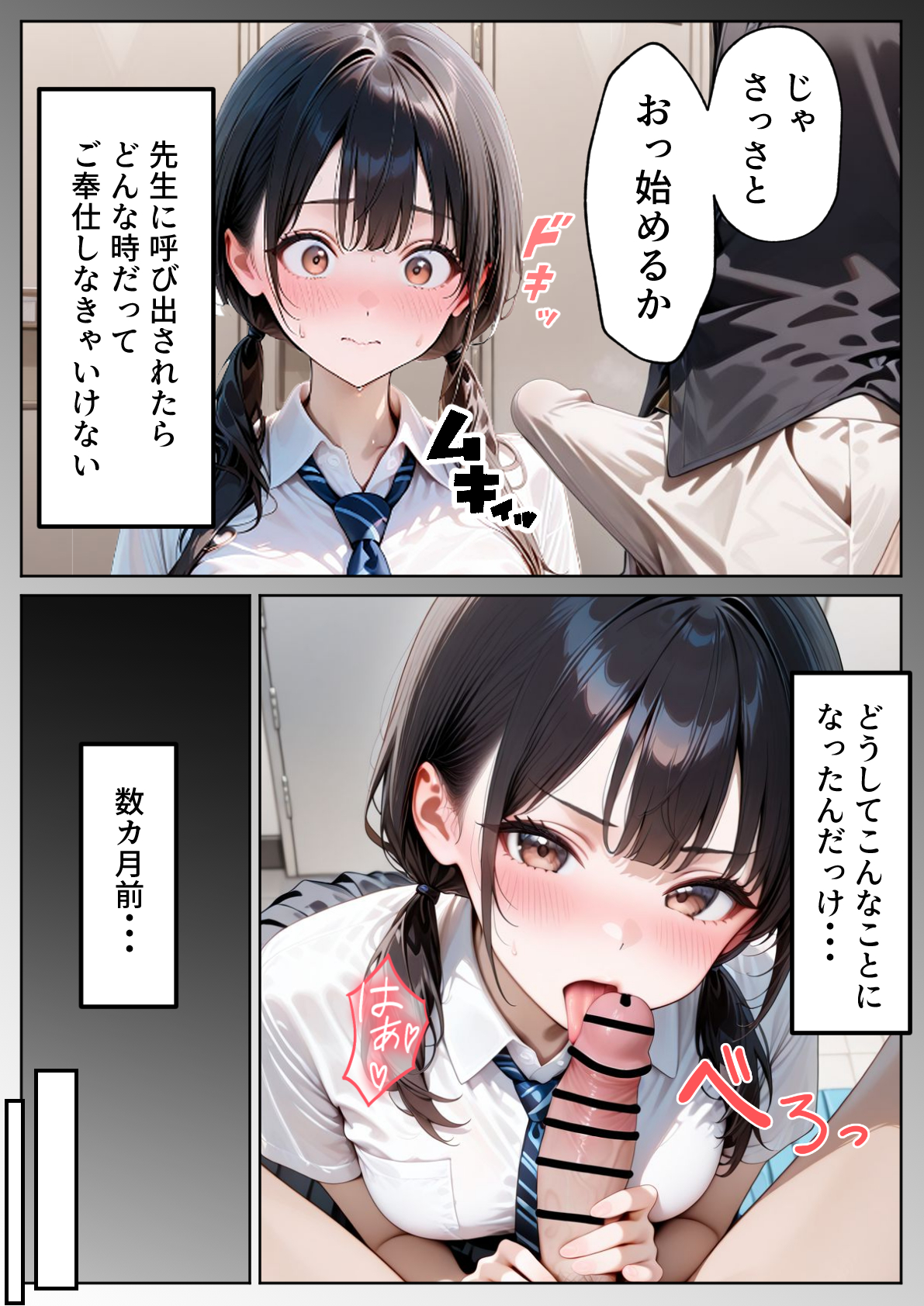 クズ教師に寝取られた巨乳J◯ 〜完堕ちセックス〜13