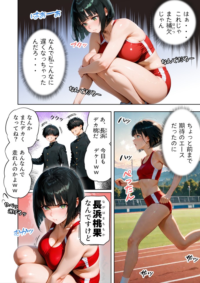 巨乳が暴れて走れませんッ！ 補欠落ちした陸上部元エースがコーチに秘密の特訓を指導してもらう話16