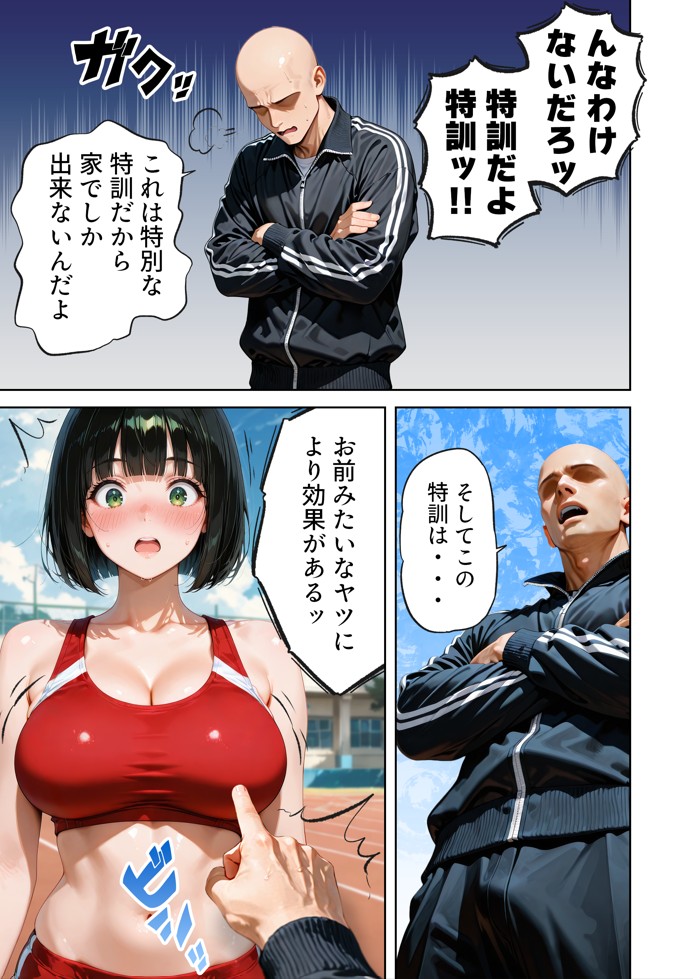 巨乳が暴れて走れませんッ！ 補欠落ちした陸上部元エースがコーチに秘密の特訓を指導してもらう話21