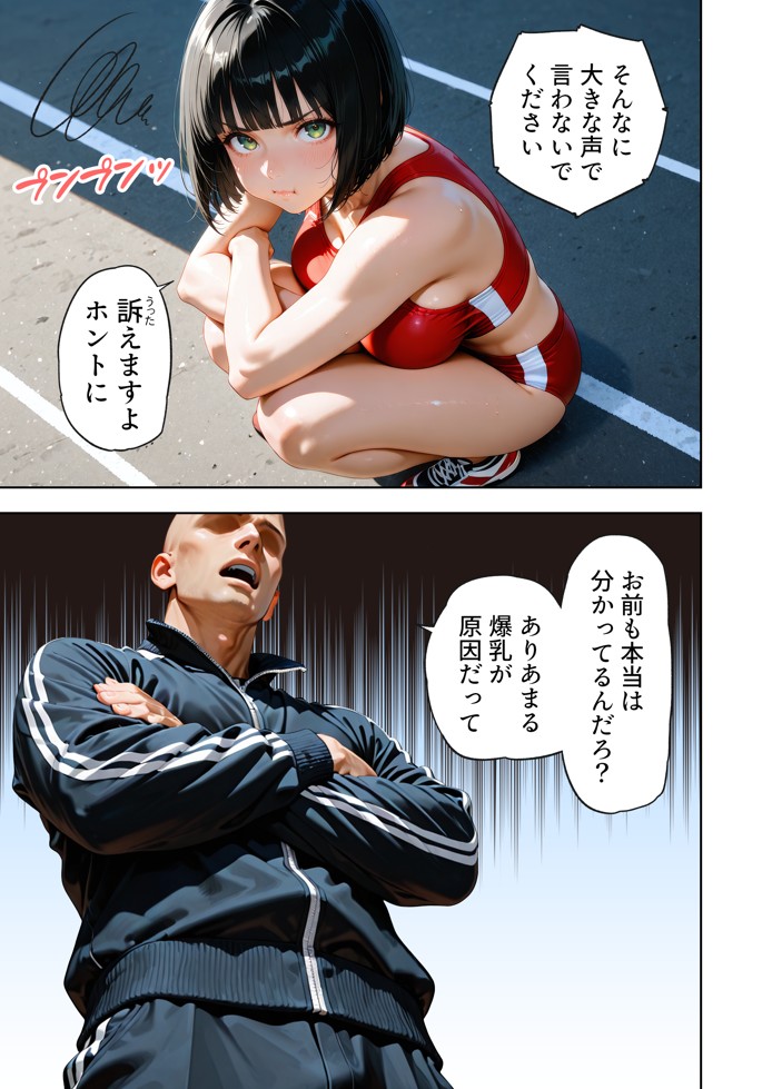 巨乳が暴れて走れませんッ！ 補欠落ちした陸上部元エースがコーチに秘密の特訓を指導してもらう話25