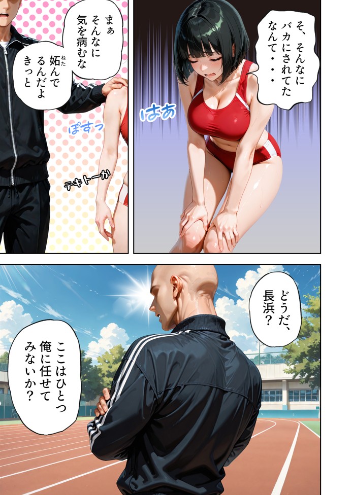 巨乳が暴れて走れませんッ！ 補欠落ちした陸上部元エースがコーチに秘密の特訓を指導してもらう話27